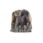 Running Horses Drawstring Pouch (Medium)