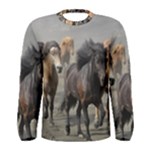 Running Horses Men s Long Sleeve Tee