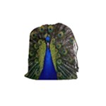 Peacock Drawstring Pouch (Medium)