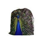 Peacock Drawstring Pouch (Large)
