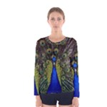 Peacock Women s Long Sleeve Tee