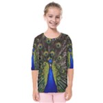 Peacock Kids  Quarter Sleeve Raglan Tee