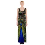 Peacock Maxi Thigh Split Dress