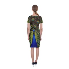 Classic Short Sleeve Midi Dress Back Classic Short Sleeve Midi Dress Back