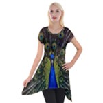 Peacock Short Sleeve Side Drop Tunic
