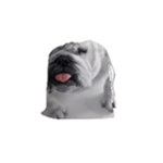 White Bulldog Drawstring Pouch (Small)
