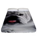 White Bulldog Fitted Sheet (California King Size)
