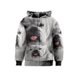 White Bulldog Kids  Zipper Hoodie