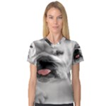 White Bulldog Women s V-Neck Sport Mesh Tee