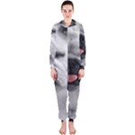 White Bulldog Hooded Jumpsuit (Ladies)