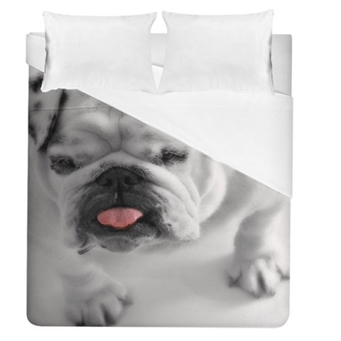 White Bulldog Duvet Cover (Queen Size) from ArtsNow.com