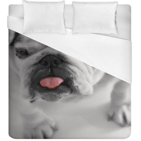 White Bulldog Duvet Cover (King Size) from ArtsNow.com