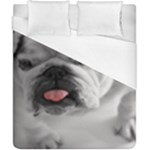 White Bulldog Duvet Cover (California King Size)