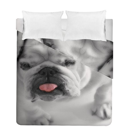 White Bulldog Duvet Cover Double Side (Full/ Double Size) from ArtsNow.com