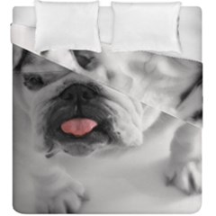 White Bulldog Duvet Cover Double Side (King Size) from ArtsNow.com