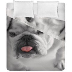 White Bulldog Duvet Cover Double Side (California King Size) from ArtsNow.com