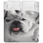 White Bulldog Duvet Cover Double Side (California King Size)