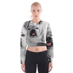 White Bulldog Cropped Sweatshirt