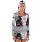 White Bulldog Women s Long Sleeve Hooded T-shirt
