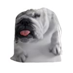 White Bulldog Drawstring Pouch (XXL)
