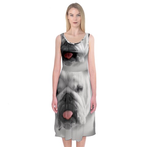 White Bulldog Midi Sleeveless Dress from ArtsNow.com