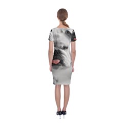 Classic Short Sleeve Midi Dress Back Classic Short Sleeve Midi Dress Back