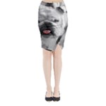 White Bulldog Midi Wrap Pencil Skirt
