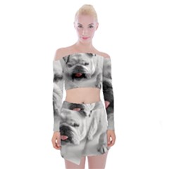 Off Shoulder Top with Mini Skirt Set 