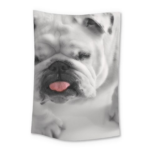 White Bulldog Small Tapestry from ArtsNow.com