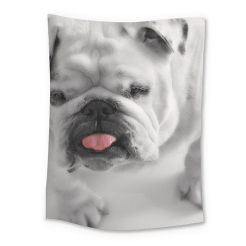 White Bulldog Medium Tapestry from ArtsNow.com