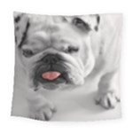 White Bulldog Square Tapestry (Large)