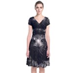 Hawk Short Sleeve Front Wrap Dress
