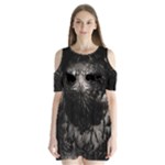 Hawk Shoulder Cutout Velvet  One Piece