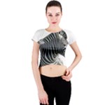 Zebra Crew Neck Crop Top