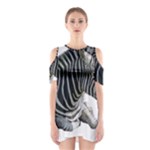 Zebra Shoulder Cutout One Piece