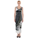 Zebra Fitted Maxi Dress