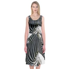 Zebra Midi Sleeveless Dress from ArtsNow.com