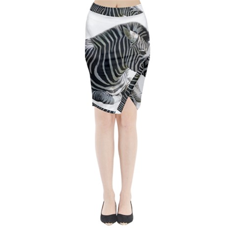 Zebra Midi Wrap Pencil Skirt from ArtsNow.com