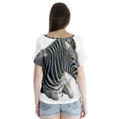 V-Neck Flutter Sleeve Top 