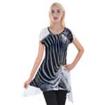 Zebra Short Sleeve Side Drop Tunic