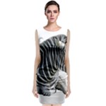 Zebra Sleeveless Velvet Midi Dress