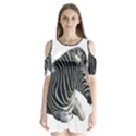 Shoulder Cutout Velvet One Piece 