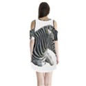 Shoulder Cutout Velvet One Piece 