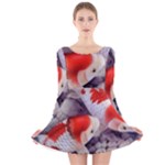 Koi Long Sleeve Velvet Skater Dress