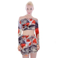 Off Shoulder Top with Mini Skirt Set 