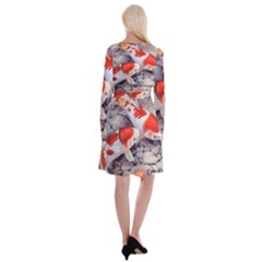 Long Sleeve Velvet Front Wrap Dress 