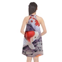 Halter Neckline Chiffon Dress  