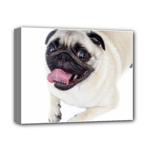 Pug Dog Deluxe Canvas 14  x 11  (Stretched) from ArtsNow.com