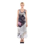 Pug Dog Sleeveless Maxi Dress