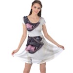 Pug Dog Cap Sleeve Dress